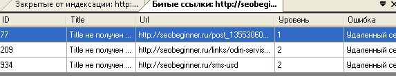 PageWeight битые ссылки