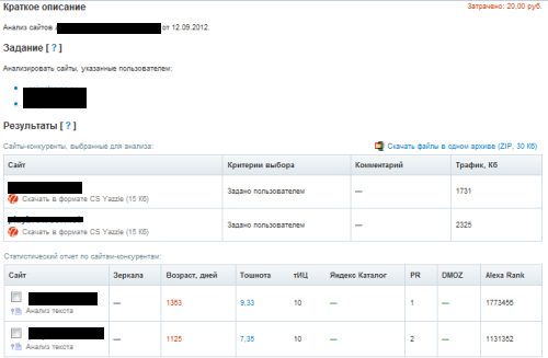 SeoBudget.ru - простой анализ результаты
